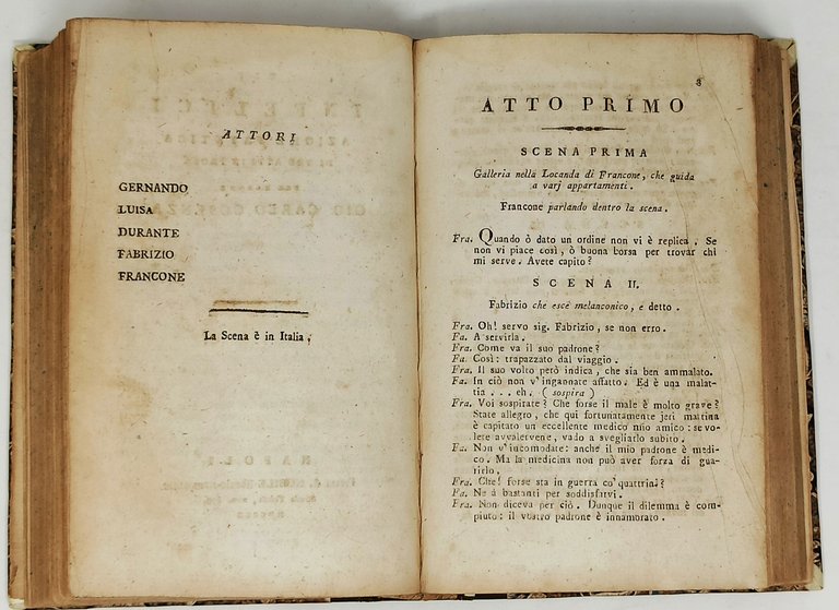 TEATRO COMICO ITALIANO del barone GIO CARLO COSENZA