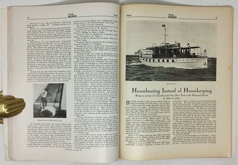 THE RUDDER / the Magazine for Yachtsmen (AUGUST 1930)