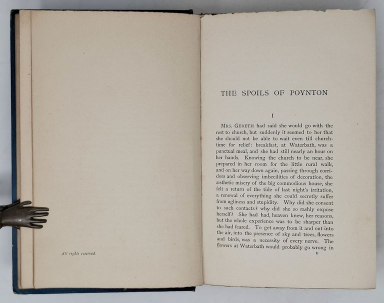 THE SPOILS OF POYNTON (prima edizione inglese)