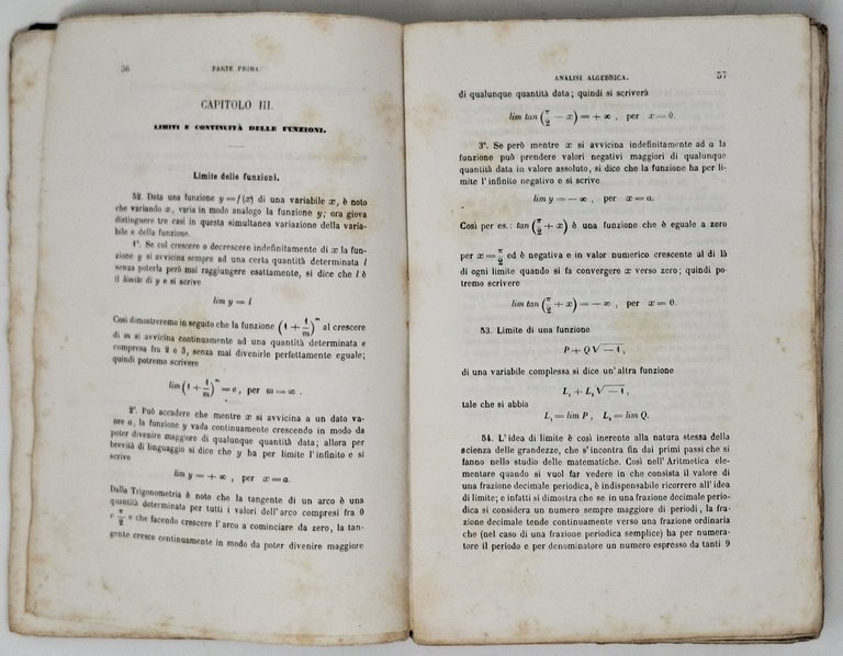 TRATTATO DI ALGEBRA SUPERIORE. Parte prima: analisi algebrica