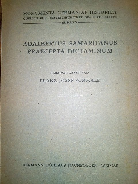 ADALBERTUS SAMARITANUS PRAECEPTA DICTAMINUM