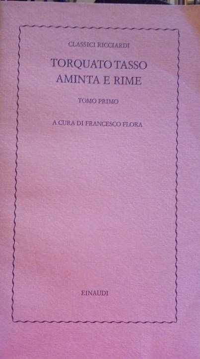 AMINTA E RIME - TOMO PRIMO