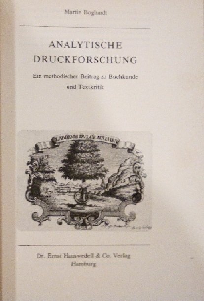 ANALYTISCHE DRUCKFORSCHUNG