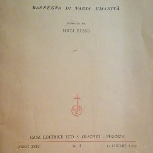 BELFAGOR, RASSEGNA DI VARIA UMANITA' - ANNO XXIV, N.4, 31 …