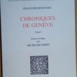 CHRONIQUES DE GENEVE - TOMO 1