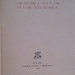 COMMENTARIO A DIECI POESIE ED ALTRI STUDI DI POESIA