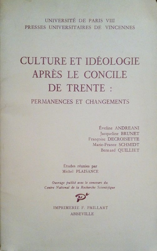 CULTURA ET IDEOLOGIE APRES LE CONCILE DE TRENTE: PERMANENCES ET …