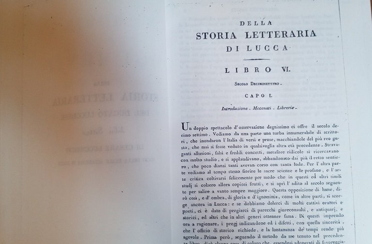 DELLA STORIA LETTERARIA DEL DUCATO LUCCHESE, LIBRI SETTE