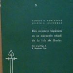DIEZ ROMANCES HISPANICOS EN UN MANUSCRITO SEFARDI' DE LA ISLA …