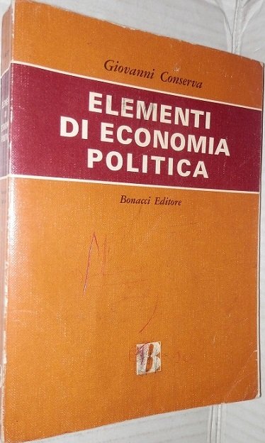 ELEMENTI DI ECONOMIA POLITICA