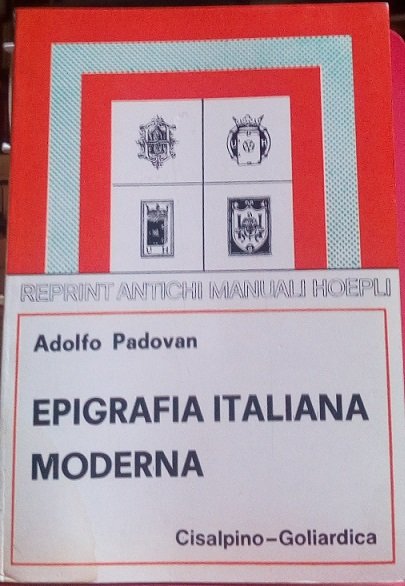 EPIGRAFIA ITALIANA MODERNA