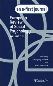 EUROPEAN REVIEW OF SOCIAL PSYCHOLOGY - VOLUME 19