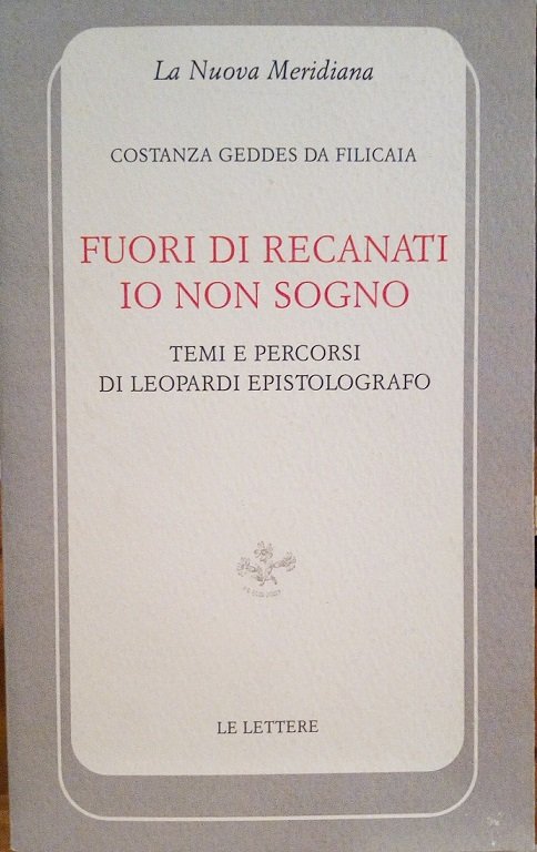 FUORI DI RECANATI IO NON SOGNO
