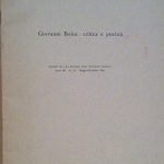 GIOVANNI BOINE: CRITICA E POESIA - ESTRATTO DA "LA RASSEGNA …