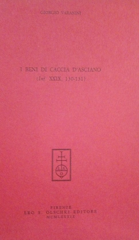 I BENI DI CACCIA D'ASCIANO (INF. XXIX, 130-131) - ESTRATTO …