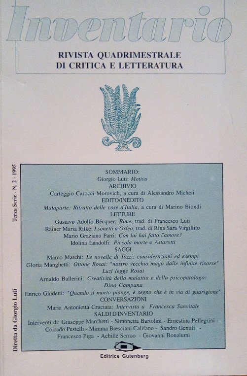 INVENTARIO - TERZA SERIE - N. 2 - 1995