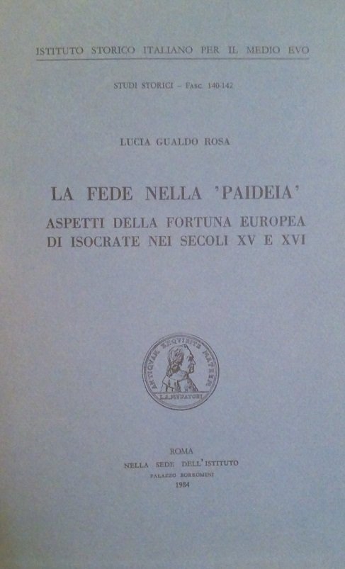 LA FEDE NELLA "PAIDEIA" - ASPETTI DELA FORTUNA EUROPEA DI …