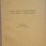 LETTERE INEDITE DI GIOVANNI PASCOLI A ITALO STEFANI E A …