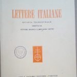 LETTERE ITALIANE. RIVISTA - ANNO XXXVII, N. 4, OTTOBRE-DICEMBRE 1985