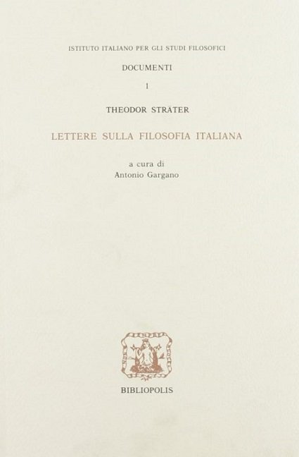 LETTERE SULLA FILOSOFIA ITALIANA