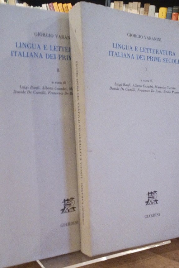 LINGUA E LETTERATURA ITALIANA DEI PRIMI SECOLI - 2 VOLUMI