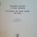 LINGUISTICA TESTUALE E CRITICA LETTERARIA. LE FUNZIONI DEI TEMPI VERBALI …