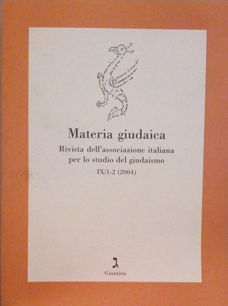 MATERIA GIUDAICA IX/1-2 (2004)
