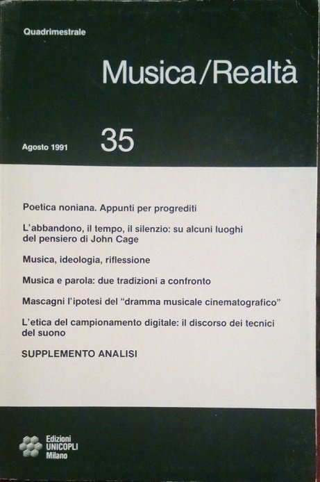 MUSICA/REALTA' - AGOSTO 1991, NUMERO 35