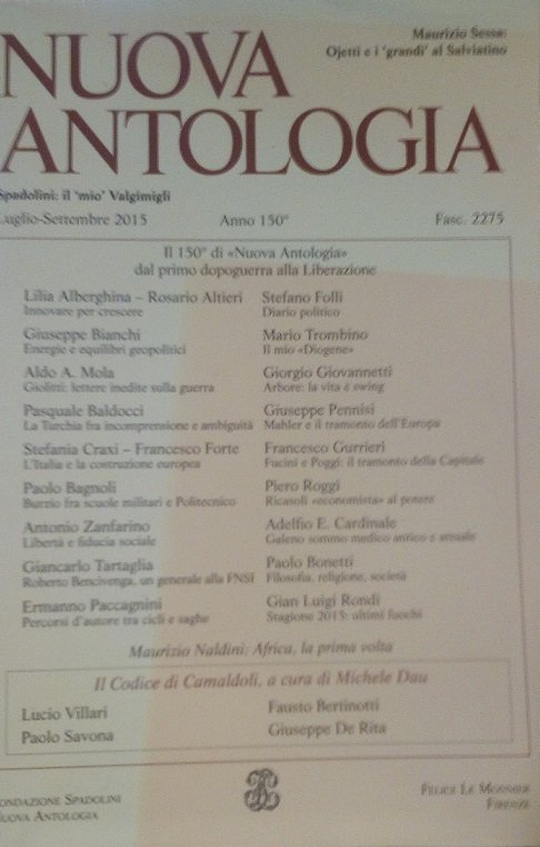 NUOVA ANTOLOGIA - 3/2015 (FASC.2275)