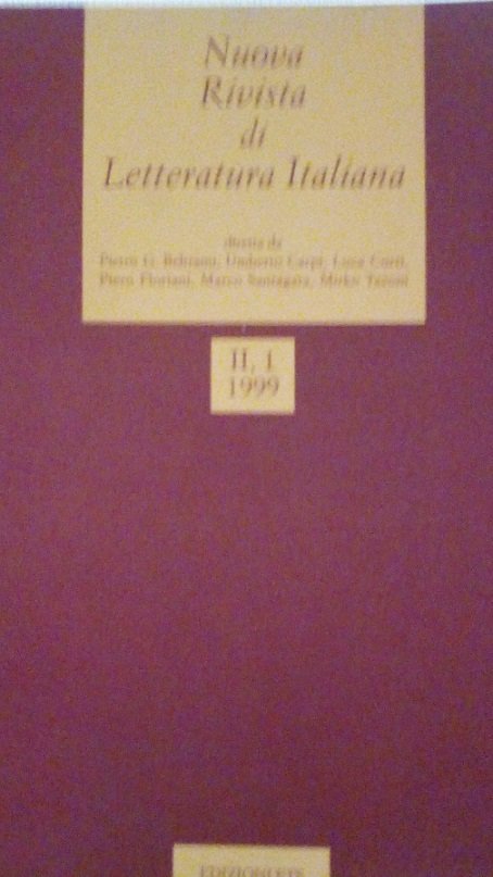 NUOVA RIVISTA DI LETTERATURA ITALIANA 1 - 1999