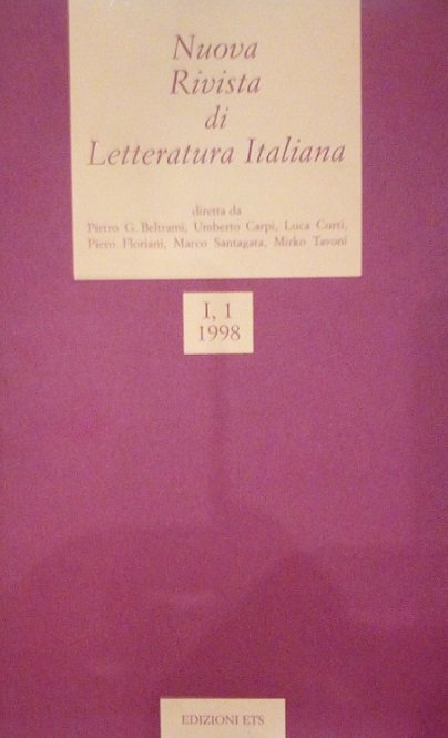 NUOVA RIVISTA DI LETTERATURA ITALIANA 1-1998