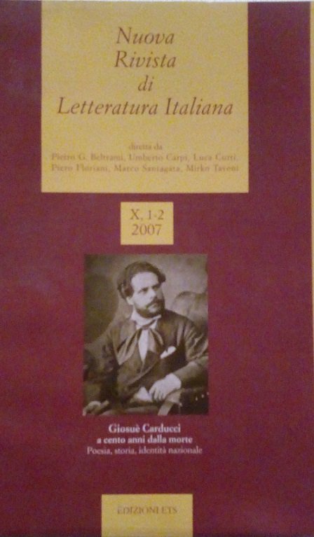 NUOVA RIVISTA DI LETTERATURA ITALIANA 1-2 - 2000: GIOSUE' CARDUCCI …
