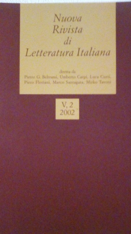 NUOVA RIVISTA DI LETTERATURA ITALIANA 2 - 2002