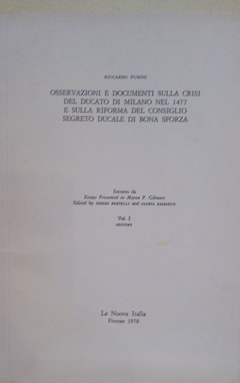 OSSERVAZIONI E DOCUMENTI SULLA CRISI DEL DUCATO DI MILANO NEL …