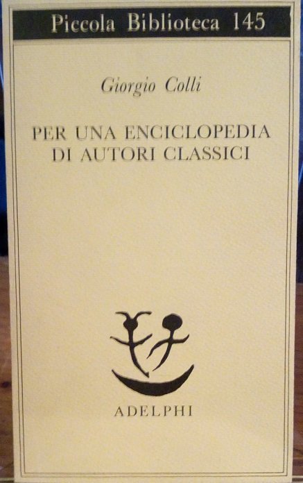 PER UNA ENCICLOPEDIA DI AUTORI CLASSICI