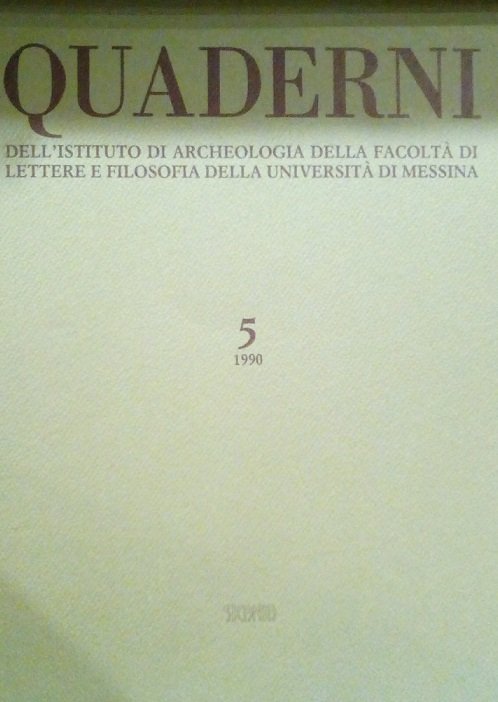 QUADERNI DELL'ISTITUTO DI ARCHEOLOGIA DELLA FACOLTA' DI LETTERE E FILOSOFIA …