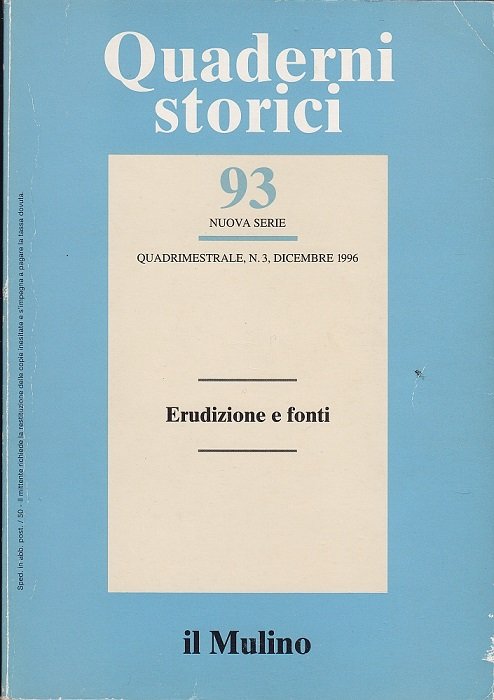 QUADERNI STORICI 93 - 3/1996