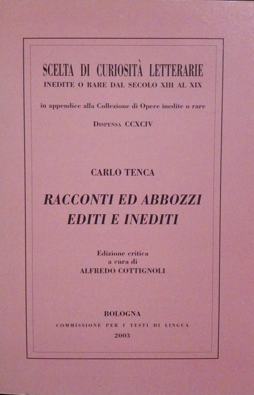 RACCONTI ED ABBOZZI EDITI E INEDITI