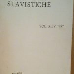 RICERCHE SLAVISTICHE - RIVISTA - VOLUME XLIV, 1997