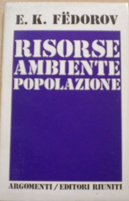 RISORSE AMBIENTE POPOLAZIONE