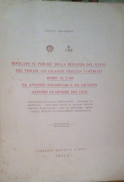 RIVELATO IL "PERCHE' " DELLA BELLEZZA DEL SUONO DEI VIOLINI …