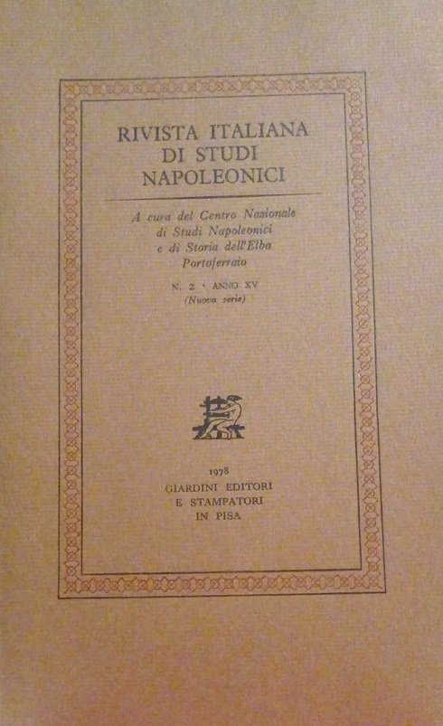 RIVISTA ITALIANA DI STUDI NAPOLEONICI - N.2, ANNO XV