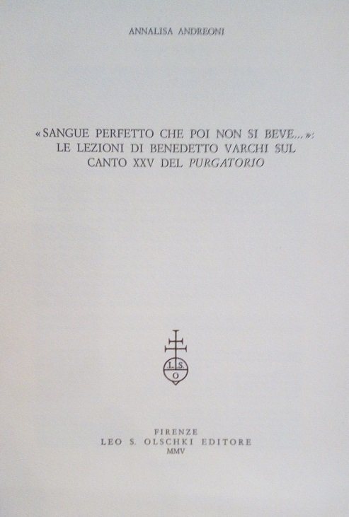 SANGUE PERFETTO CHE POI NON SI BEVE. - LE LEZIONI …