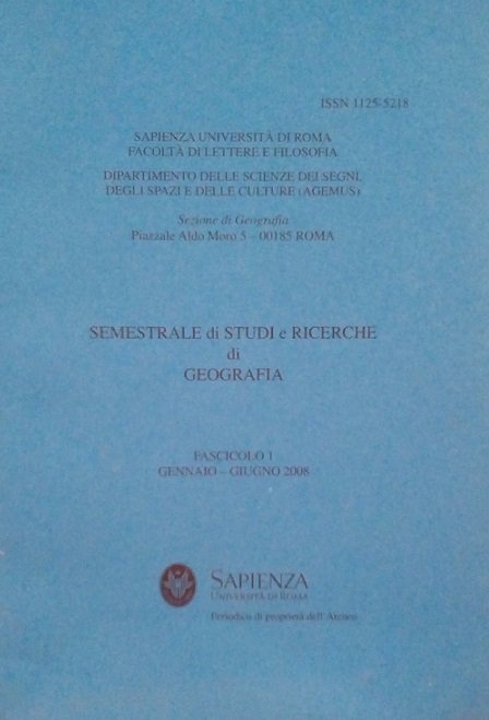 SEMESTRALE DI STUDI E RICERCHE DI GEOGRAFIA - 2/2008