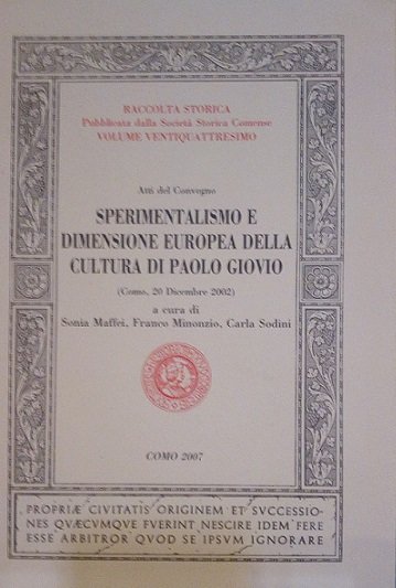 SPERIMENTALISMO E DIMENSIONE EUROPEA DELLA CULTURA DI PAOLO GIOVIO - …