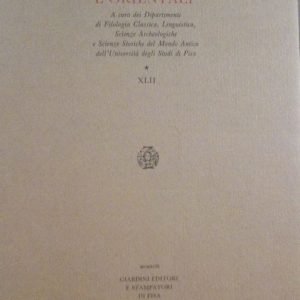 STUDI CLASSICI E ORIENTALI - VOLUME XLII - 1992