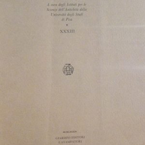 STUDI CLASSICI E ORIENTALI - VOLUME XXXIII - 1983