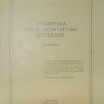 TASSINOMIA DELLE ARCHITETTURE LETTERARIE (SCHEMI) - FASCICOLO