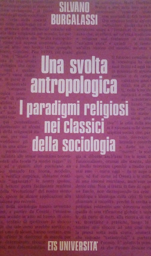 UNA SVOLTA ANTROPOLOGICA - I PARADIGMI RELIGIOSI NEI CLASSICI DELLA …
