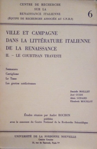 VILLE ET CAMPAGNE DANS LA LITTERATURE ITALIENNE DE LA REINESSANCE …